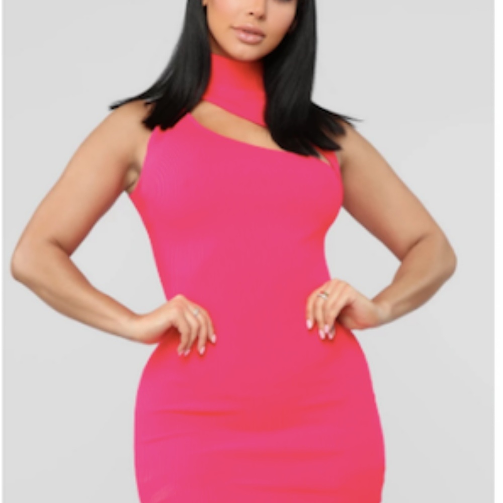 Fashion Nova Neon Pink Dress - Picture 3 of 3